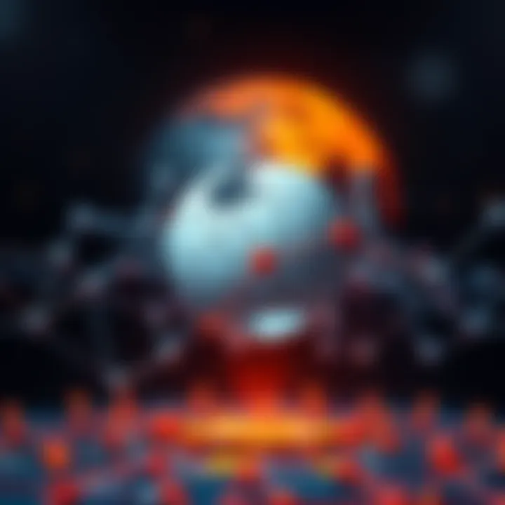 Web3 Wikipedia Concept A digital representation of a web3 version of Wikipedia, featuring interconnected nodes symbolizing knowledge preservation, with a futuristic design and a globe in the background.