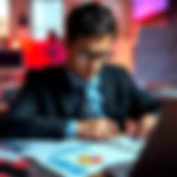 Individual contemplating selling investments with charts and financial documents in front of them