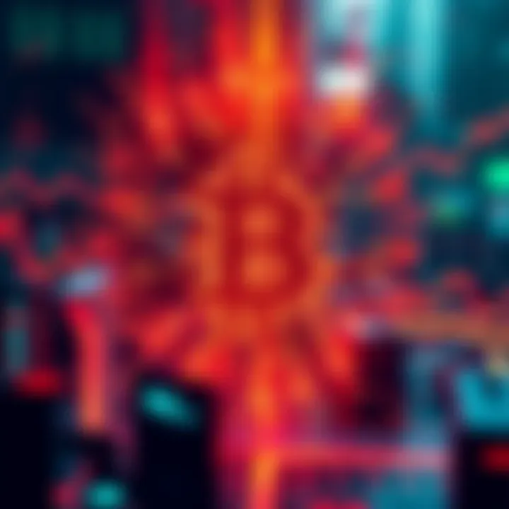 Visual representation of Bitcoin trading rules with a focus on managing emotions and strategies during market fluctuations.