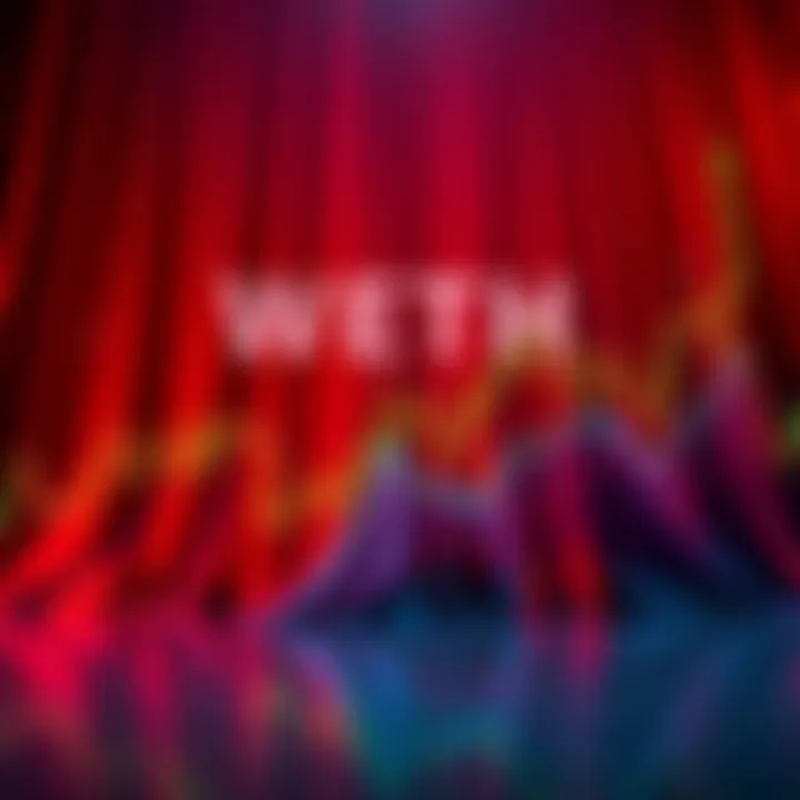 A visual representation showing WETH with market graphs and currency symbols, highlighting its influence in the financial market.