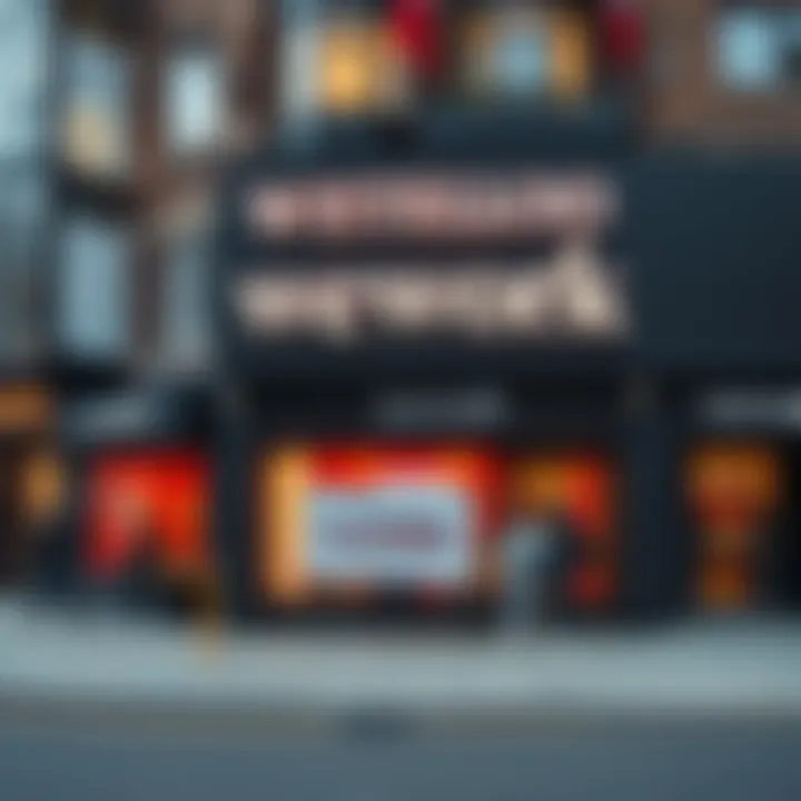 Exterior view of the 10 York Rd WeWork location in London, showing a closed sign and unhappy people outside.
