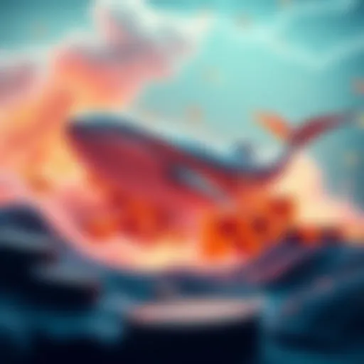 A graphic showing whale accounts accumulating significant HBAR, symbolizing investment growth in cryptocurrency.