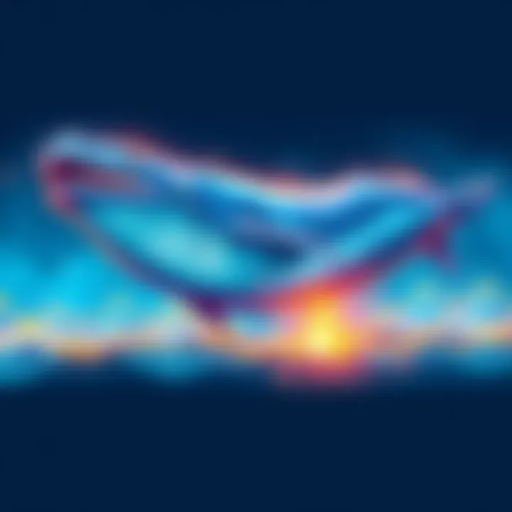 A graphic showing a whale symbolically representing the 7 Siblings lending against Ethereum holdings during market dips
