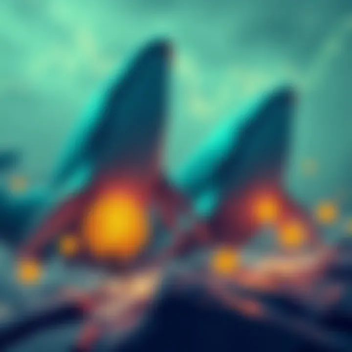 Illustration showing whales symbolizing large investors selling Bitcoin and Ethereum while retail traders remain optimistic, depicted as smaller figures holding coins