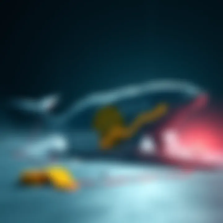 A large whale symbol representing a significant Bitcoin short position with a declining graph showing losses.