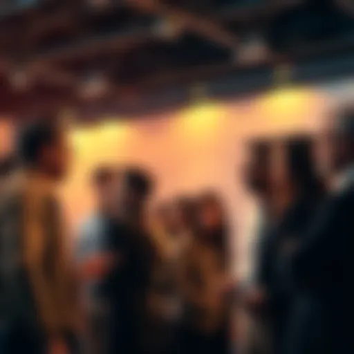 A group of people in a lively discussion, with one person pointing at another while others look on, illustrating the concept of whataboutism in arguments.