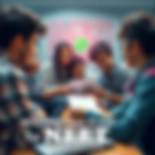 A group of students discussing study materials on a WhatsApp chat for NEET preparation