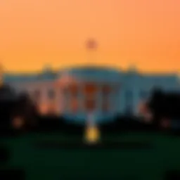 A graphic showing a Bitcoin symbol alongside a White House silhouette, representing the potential Strategic Bitcoin Reserve plan.