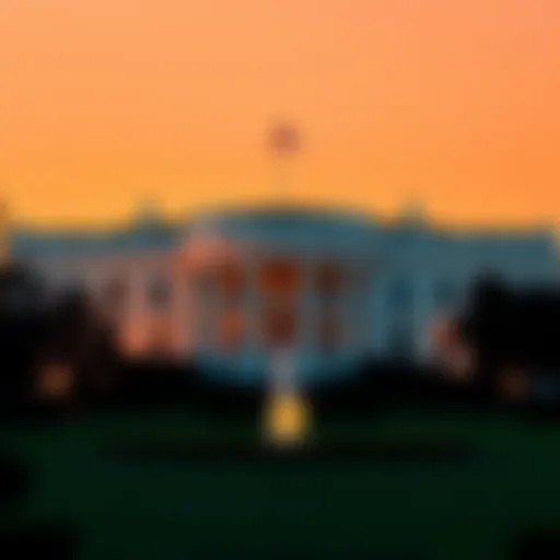 A graphic showing a Bitcoin symbol alongside a White House silhouette, representing the potential Strategic Bitcoin Reserve plan.