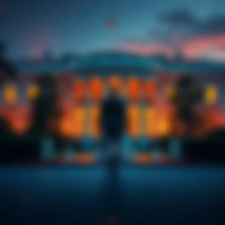 A high-profile crypto advisor from the White House walking away from the building, symbolizing a significant change in cryptocurrency policy.