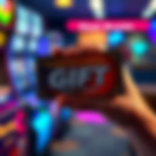 A hand holding a winning scratch card with a gift card prize revealed underneath the surface.