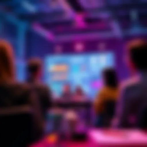 A team presenting their hackathon project to judges, showcasing innovative ideas and engaging storytelling.