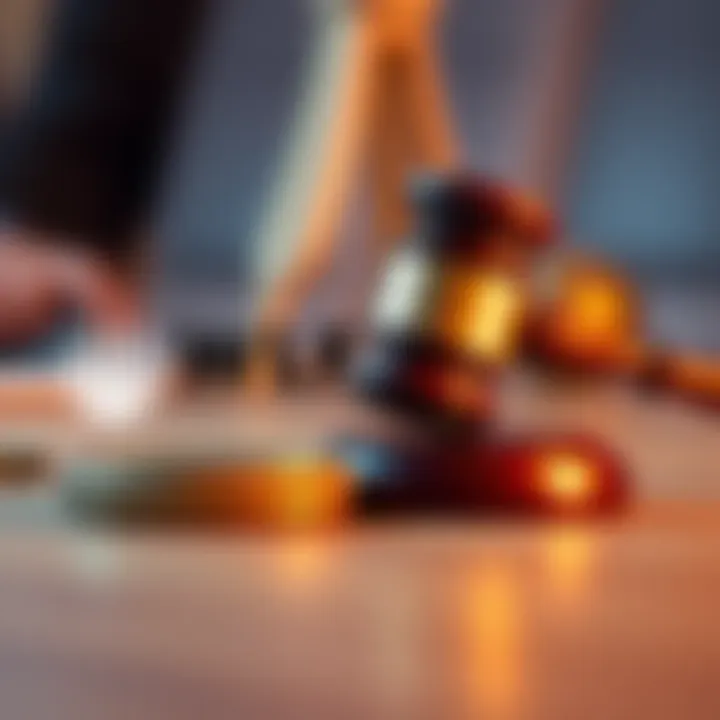 World Liberty Financial logo next to a gavel symbolizing the defamation lawsuit against Justin Sun
