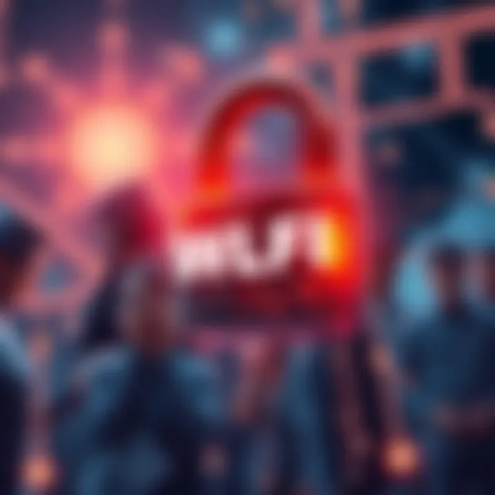 WLFI Platform Lockout Illustration of a digital lock symbolizing WLFI locking out depositors after stablecoin borrowing, with a distressed figure representing depositors in the background.