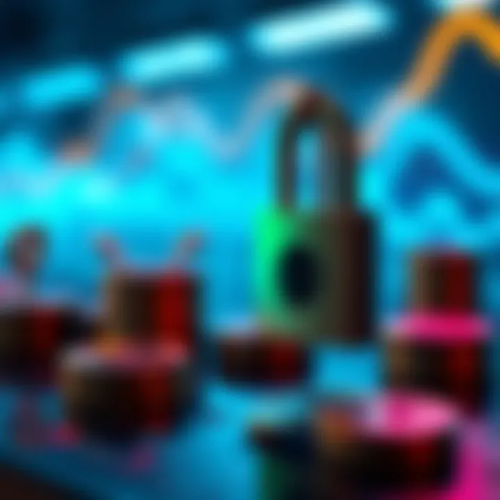 A graphic showing a representation of tokens being locked with a padlock, symbolizing the governance proposal by World Liberty Financial for investors to retain voting rights.