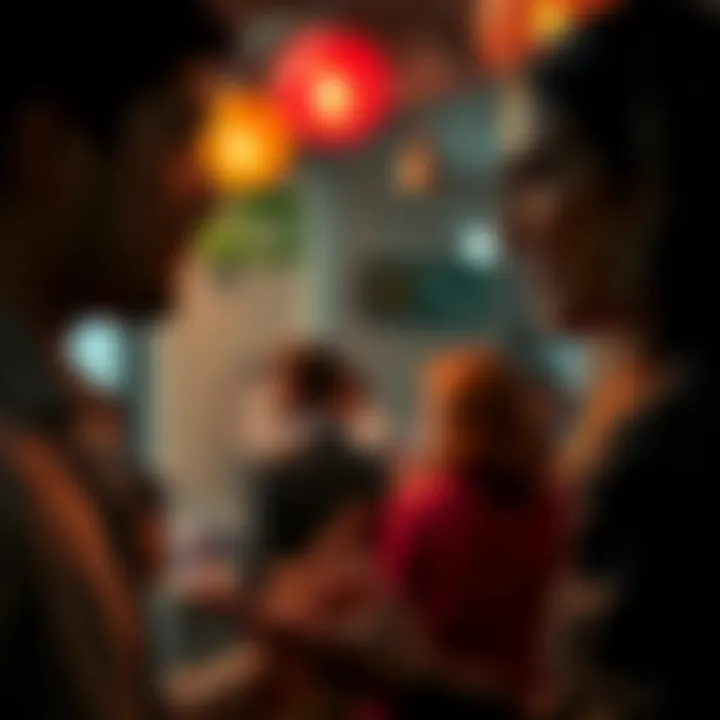 A close-up of two people conversing with one person saying 'Yup' with a nod, symbolizing agreement in modern communication.