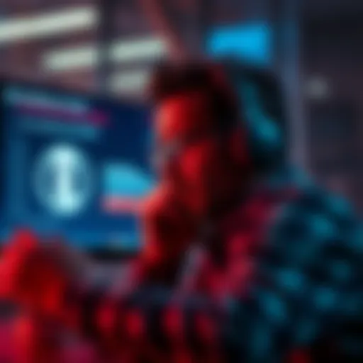 A frustrated website owner looking at a screen displaying security warnings related to WordPress