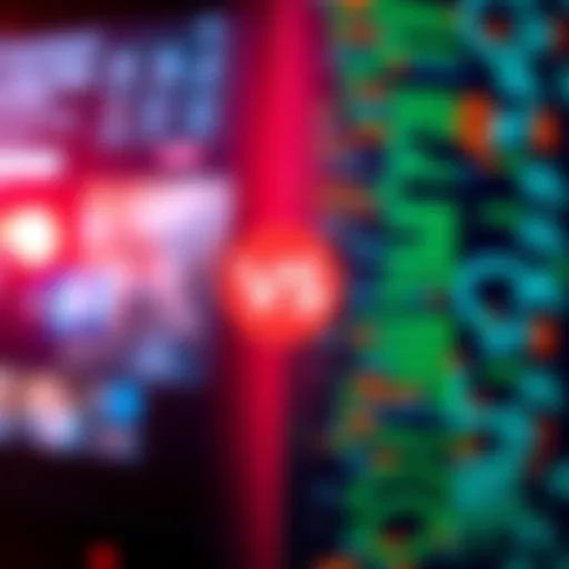 A split image showing the WordPress logo on one side and an HTML code snippet on the other, representing the choice between using WordPress and custom HTML for building websites.