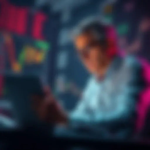 A worried investor looking at stock charts on a laptop, reflecting on their long-term investments since 2021.