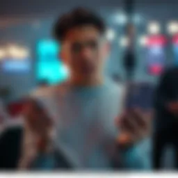 Concerned individual holding a phone, looking distressed over financial loss
