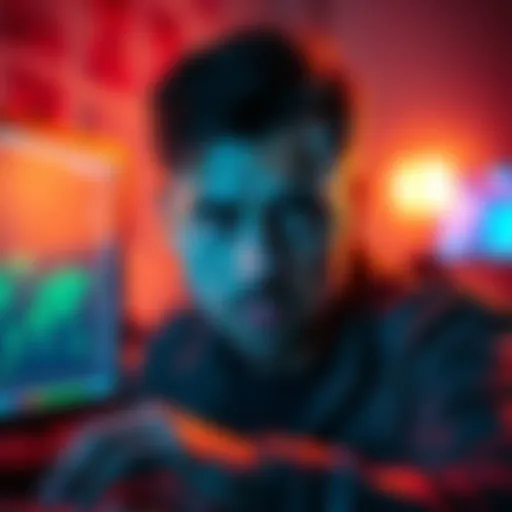 A person staring at a computer screen with a worried expression, indicating concern over accidentally sent XRP to a Flare wallet.