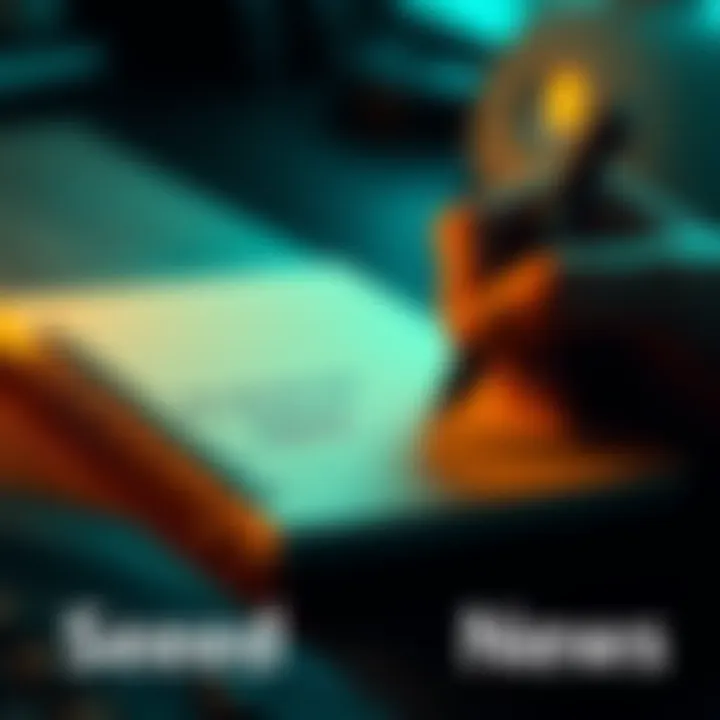 A person writing down a seed phrase on a notepad with a pen, showing methods of securing important information.