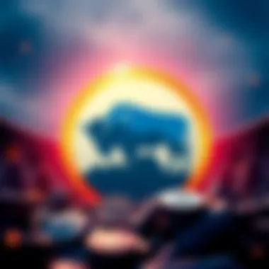 Graphic representing Wyoming's new stablecoin with state symbols and cryptocurrency elements