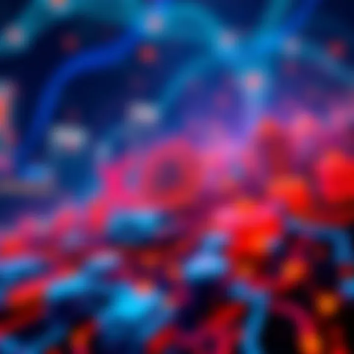 Visual representation of XDC blockchain connecting with real-world assets