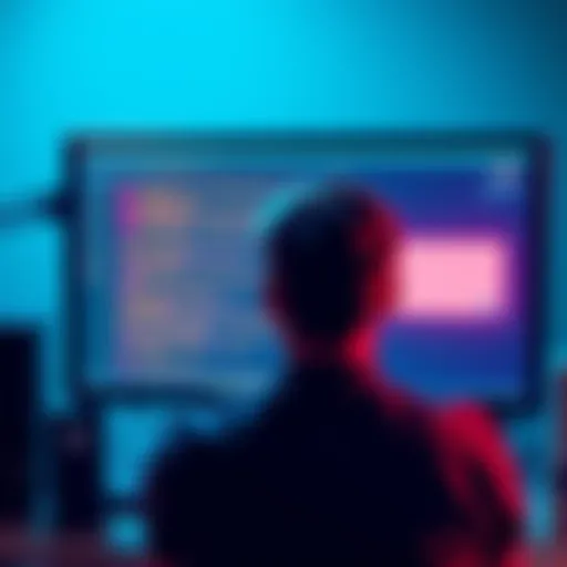 A frustrated person staring at a computer screen showing an error message while trying to access their inbox on XMR Bazzar.