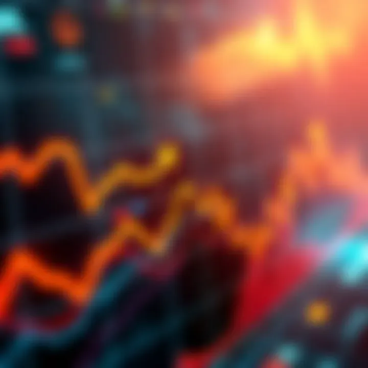 Graph showing upward trend in XMR and ERG cryptocurrency prices with arrows indicating growth