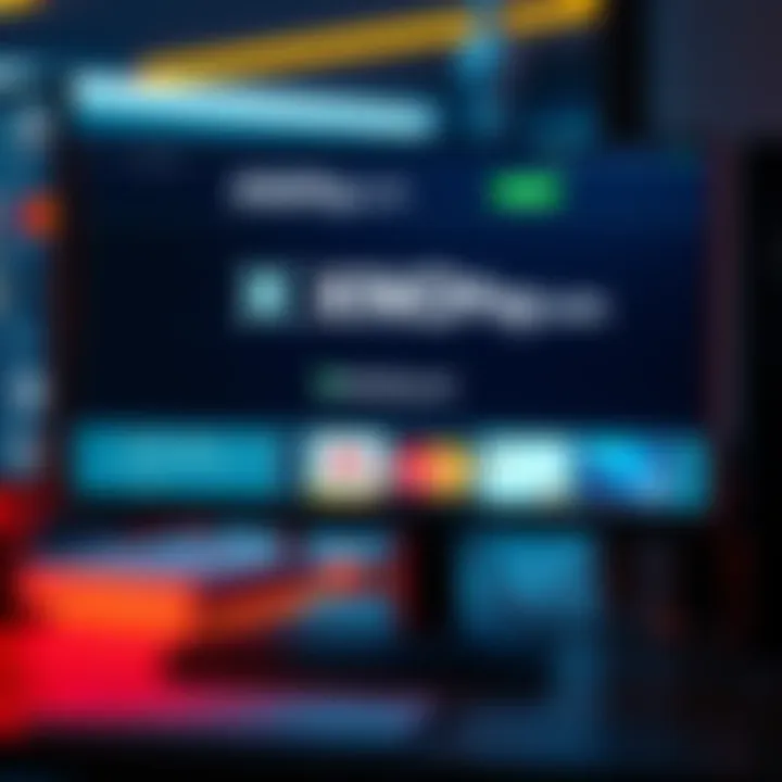 A computer screen displaying the sleek interface of the XNOPay.com website with various payment options visible.