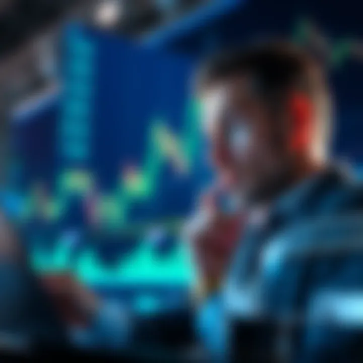 A digital representation of XRP coins with market trend graphs in the background, symbolizing investment insights.