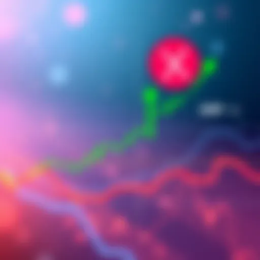 A chart displaying a bullish trend for XRP, highlighting Fibonacci retracement levels and price targets, with green upward arrows indicating future price predictions.