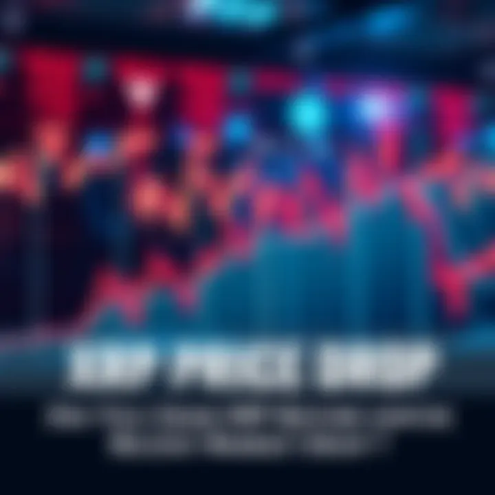 A graph showing the decline of XRP prices with investor reactions