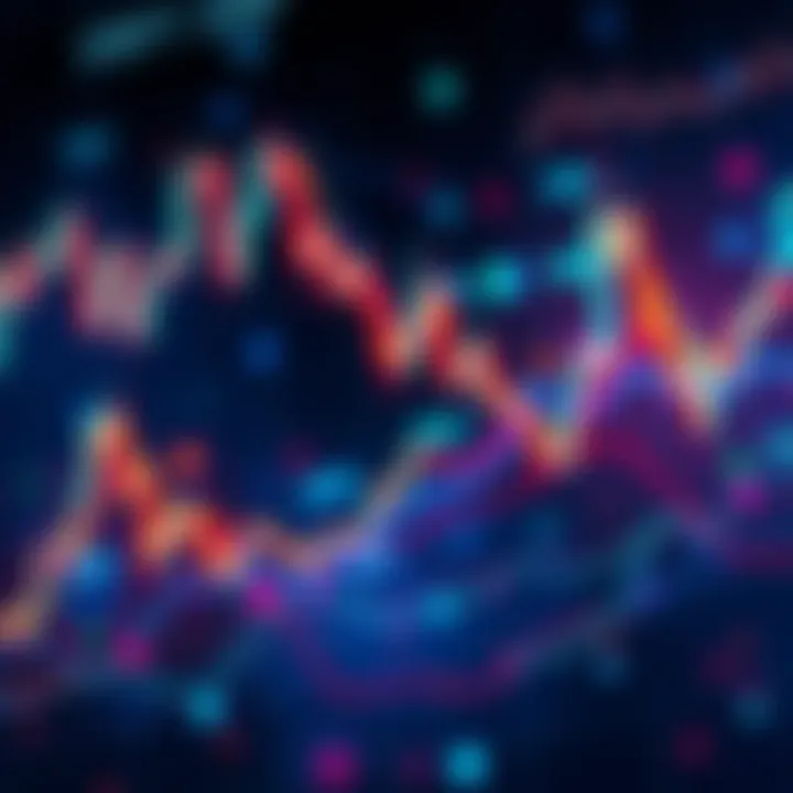 XRP Price Trends and Market Insights Graphically represented future price projections for XRP with an abstract financial backdrop