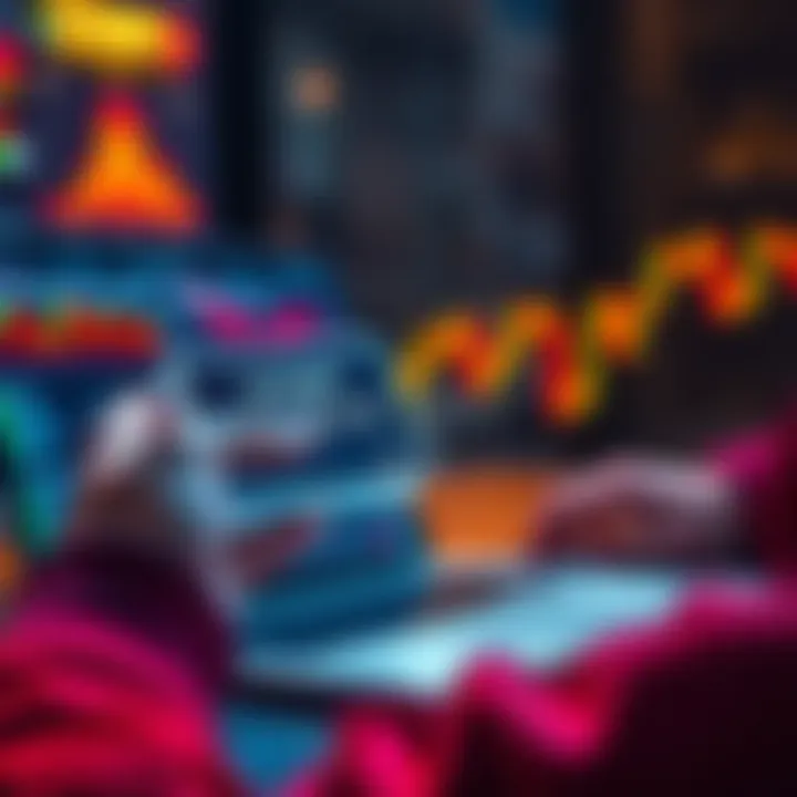 A person holding a cold wallet device while looking at cryptocurrency charts on a laptop.