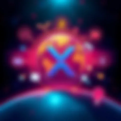 An illustration of XRP currency symbol with global payment icons around it, symbolizing its role in worldwide transactions.