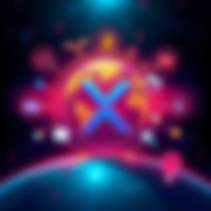 An illustration of XRP currency symbol with global payment icons around it, symbolizing its role in worldwide transactions.