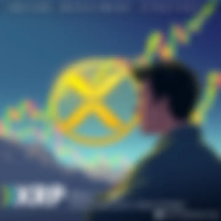 Exploring XRP Investment Strategy A thoughtful person analyzing cryptocurrency data and investment charts, depicting the concept of limiting XRP holdings for better financial opportunities.