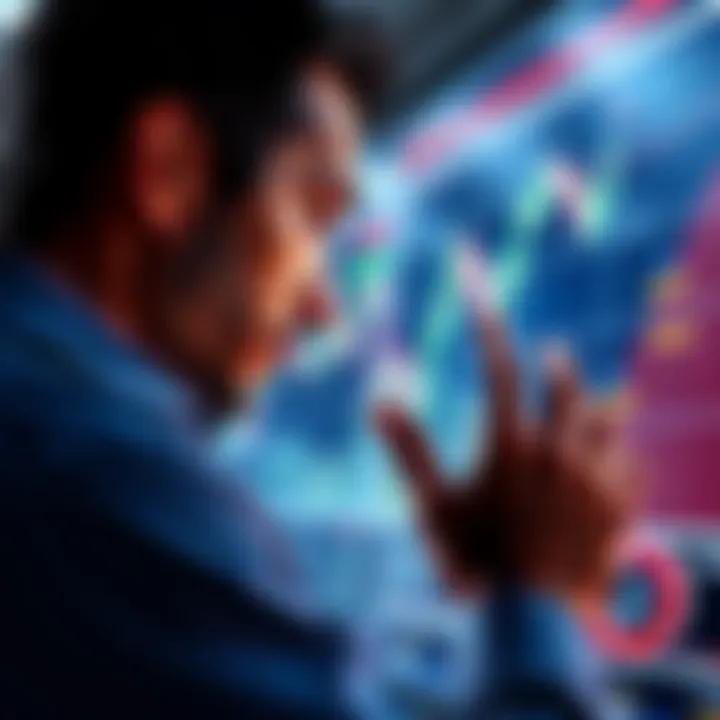 Person looking at a graph showing XRP price drop and considering buying more