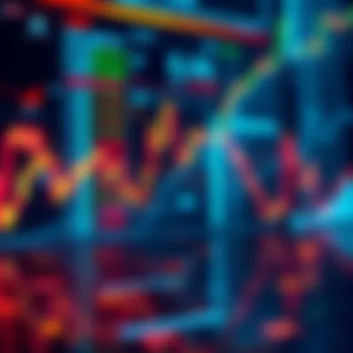 A line graph depicting the decline in XRP prices amid ongoing market turmoil, with various economic indicators in the background.