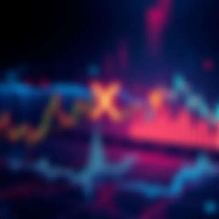 A graph showing XRP prices dropping despite positive news headlines, with contrasting visuals of bullish and bearish market sentiment.