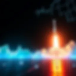 Graph showing a sharp rise in XRP prices with a rocket in the background symbolizing growth