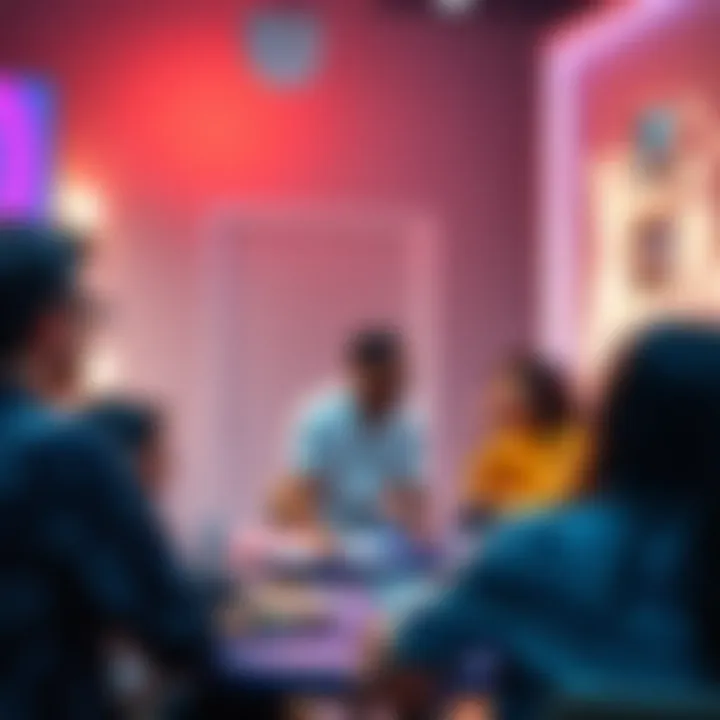 A diverse group of users brainstorming ideas for XYO's Instagram strategy