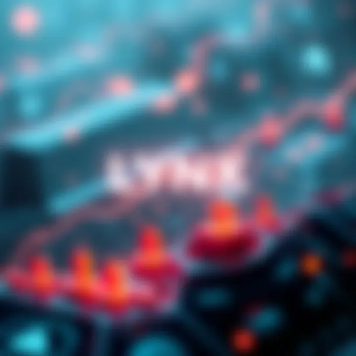 A visual representation of LYNX's expansion with five native assets on Hedera, showcasing digital assets and liquidity symbols.