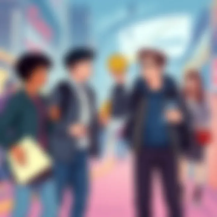 Crypto vs. Stocks: A New Generation's Choice A dynamic illustration showing young investors choosing between cryptocurrency and traditional stocks, symbolizing the shift in financial trends in the UK.