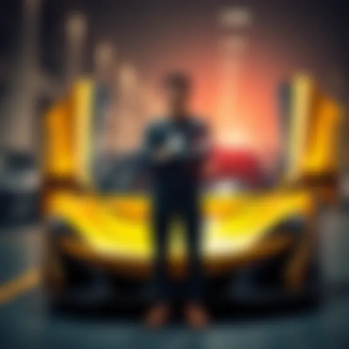 A 20-year-old investor stands proudly next to his McLaren, showcasing his financial achievement with Monero currency.