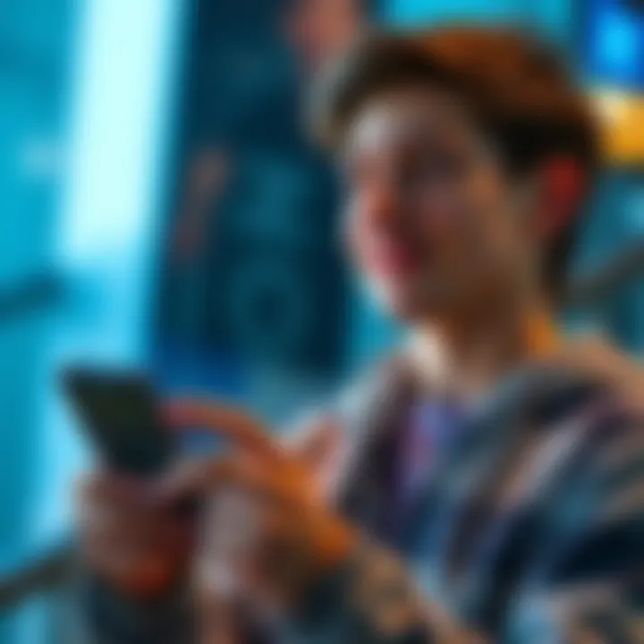 A 20-year-old holding a smartphone displaying cryptocurrency graphs, looking hopeful about future investments in XRP.