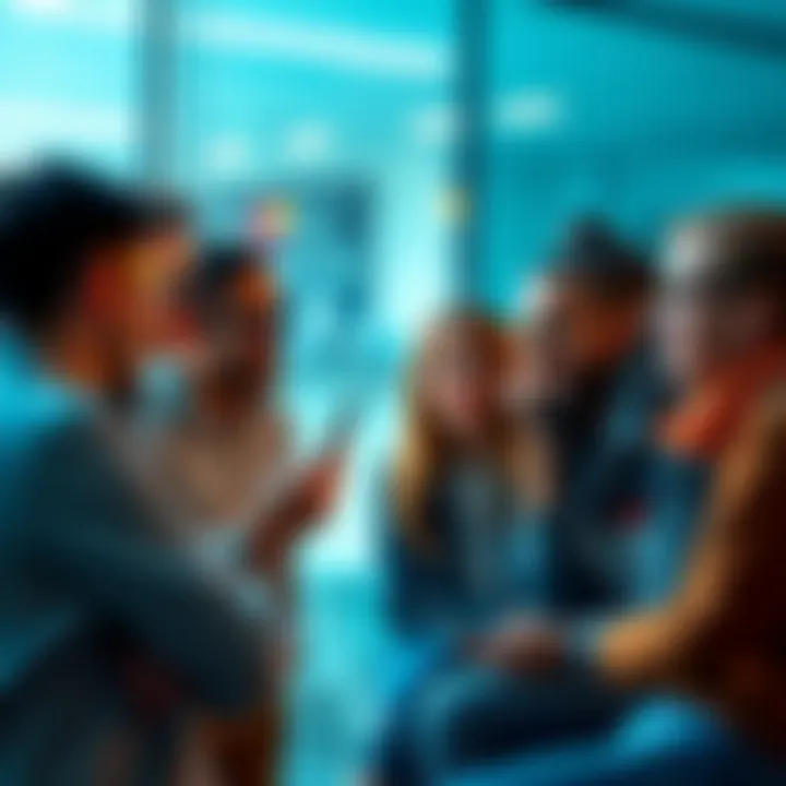 A group of young people sharing thoughts about XRP and its value in a casual setting