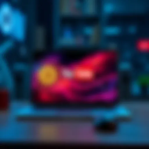 A laptop displaying a YouTube video about Bitcoin with engaging visuals, ideal for newcomers to cryptocurrency.